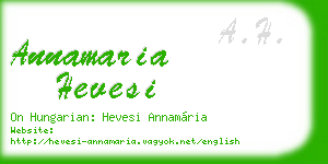 annamaria hevesi business card