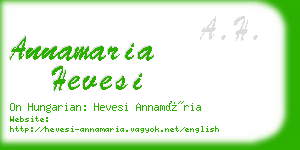 annamaria hevesi business card